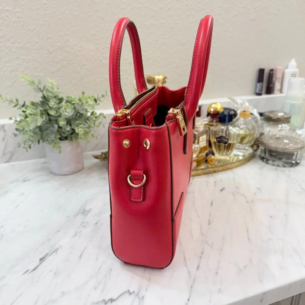 Love Moschino Red Vegan Leather Bag with Gold Hardware Worn Once - Picture 12 of 17